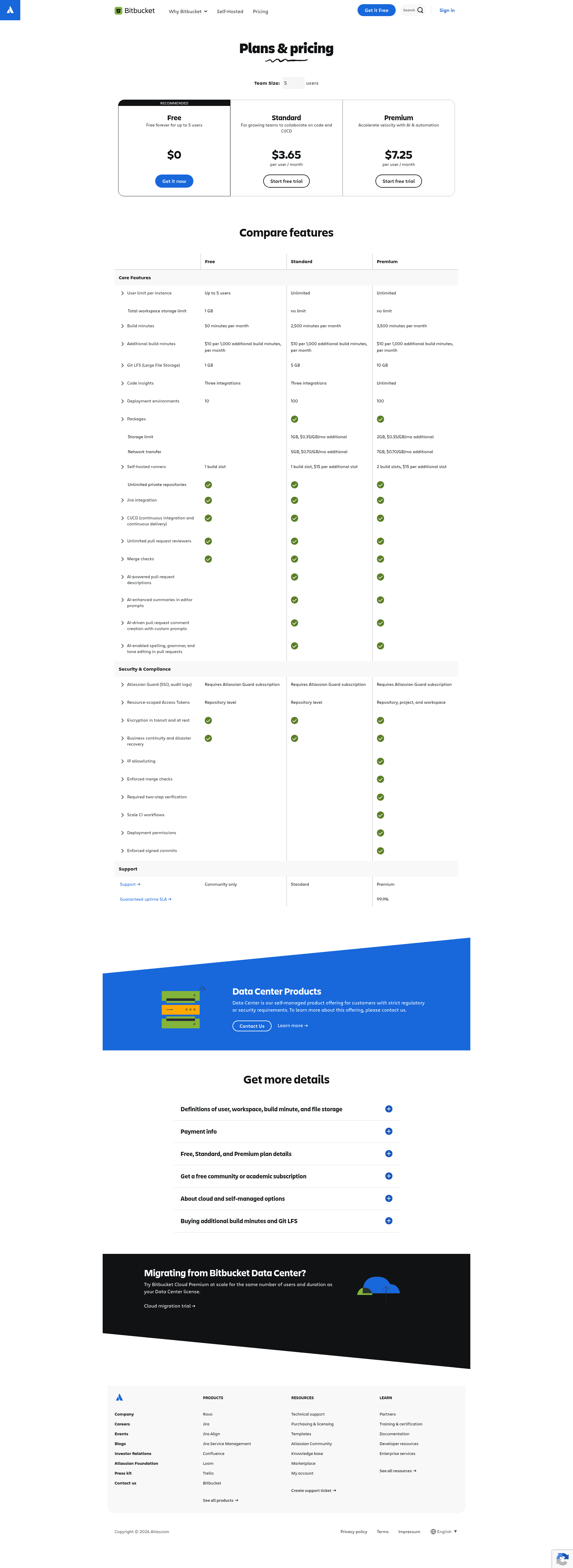 Screenshot of bitbucket.org taken on August 4, 2026
