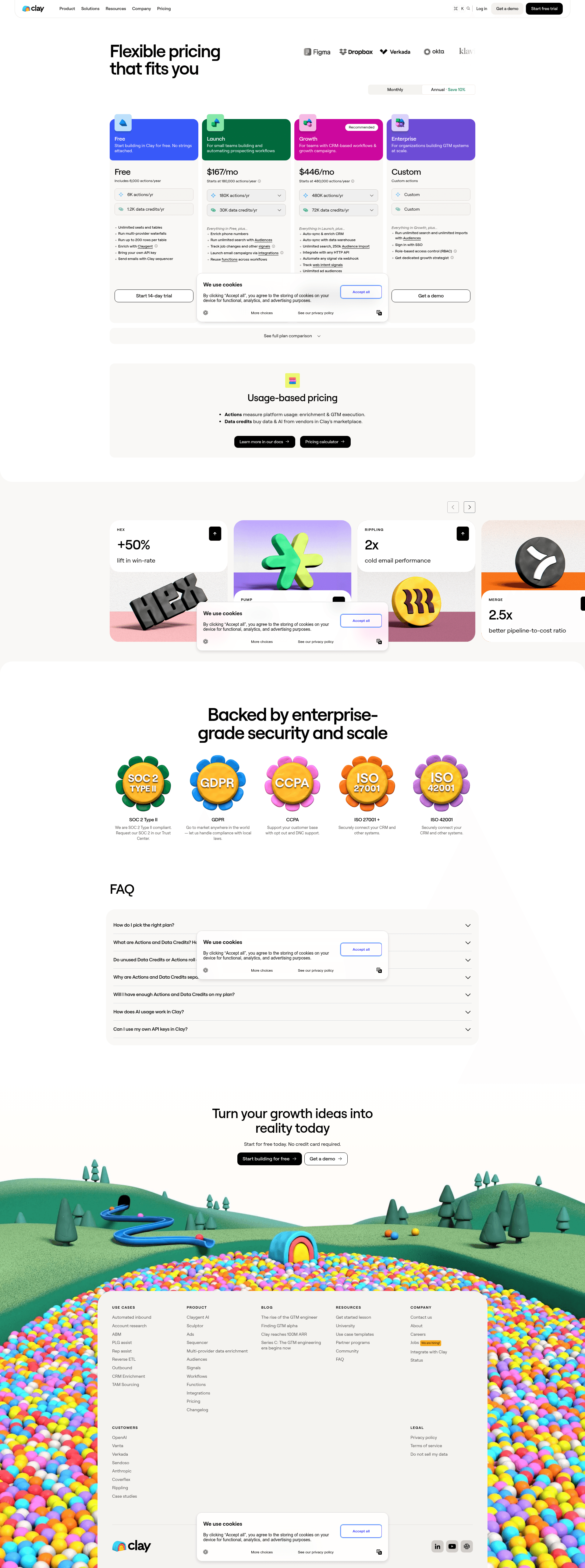 Screenshot of clay.com taken on August 16, 2026