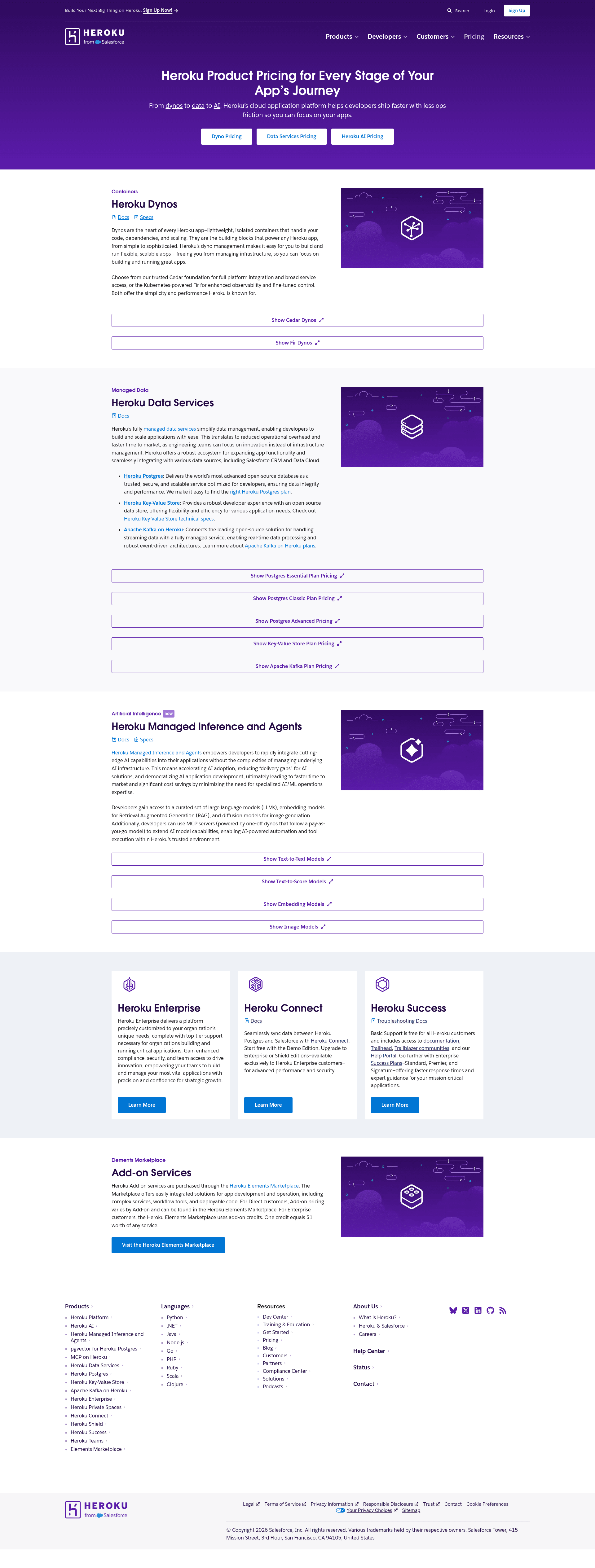 Screenshot of heroku.com taken on August 2, 2026