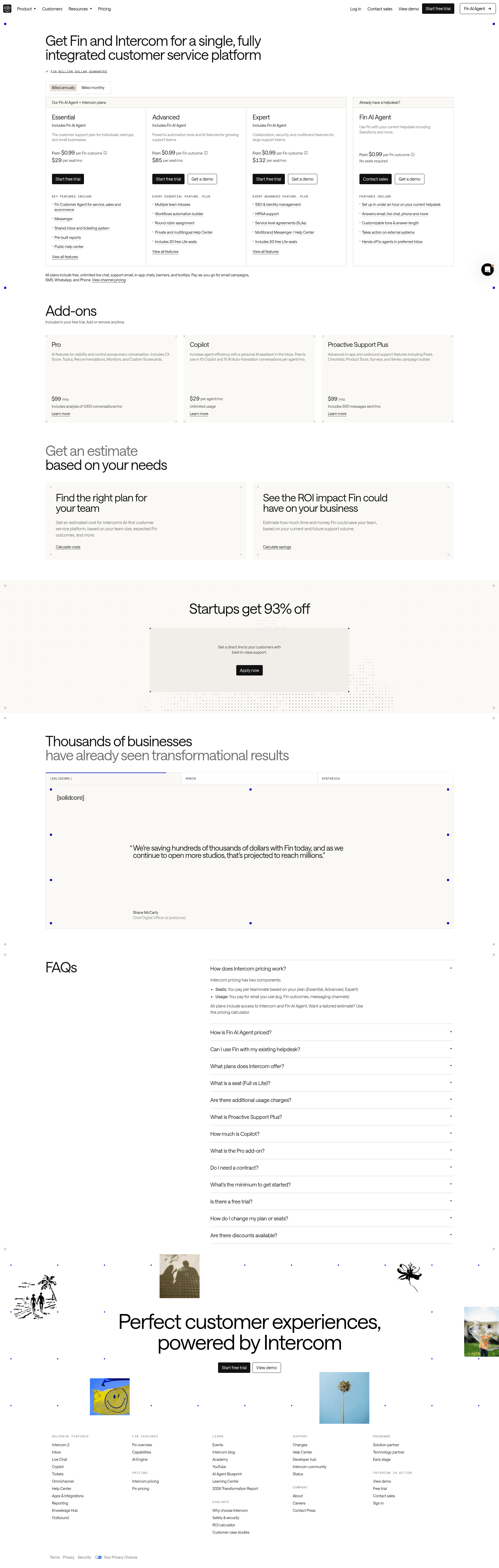 Screenshot of intercom.com taken on August 4, 2026