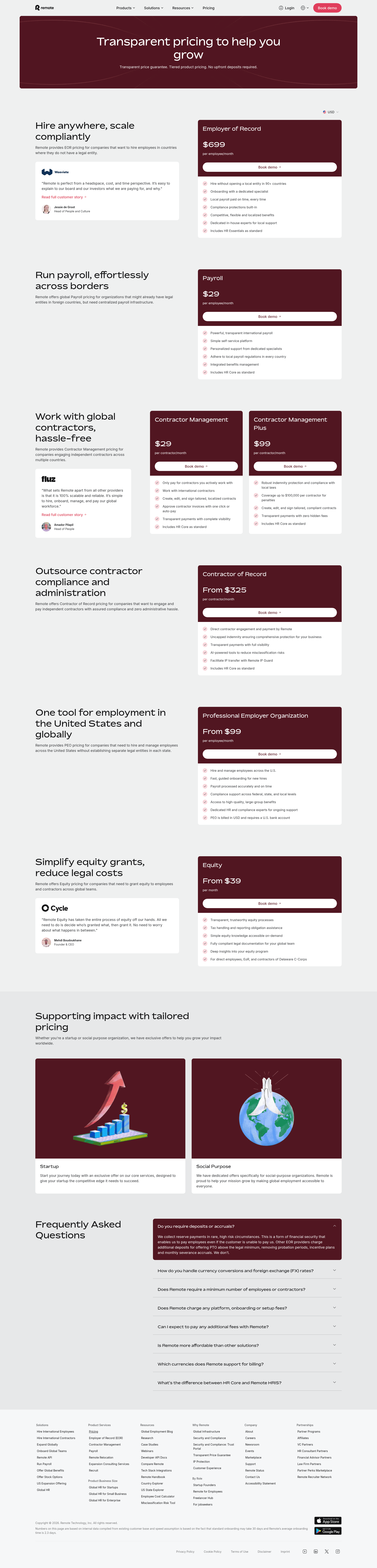 Screenshot of remote.com taken on August 4, 2026